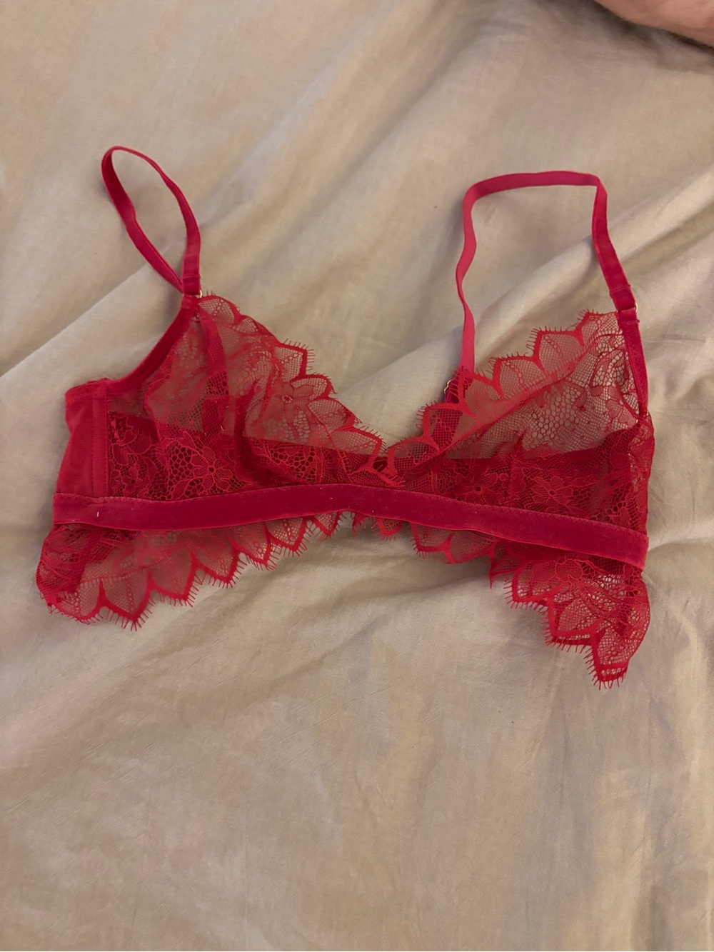 intimissimi Red Lace Sheer Bralette